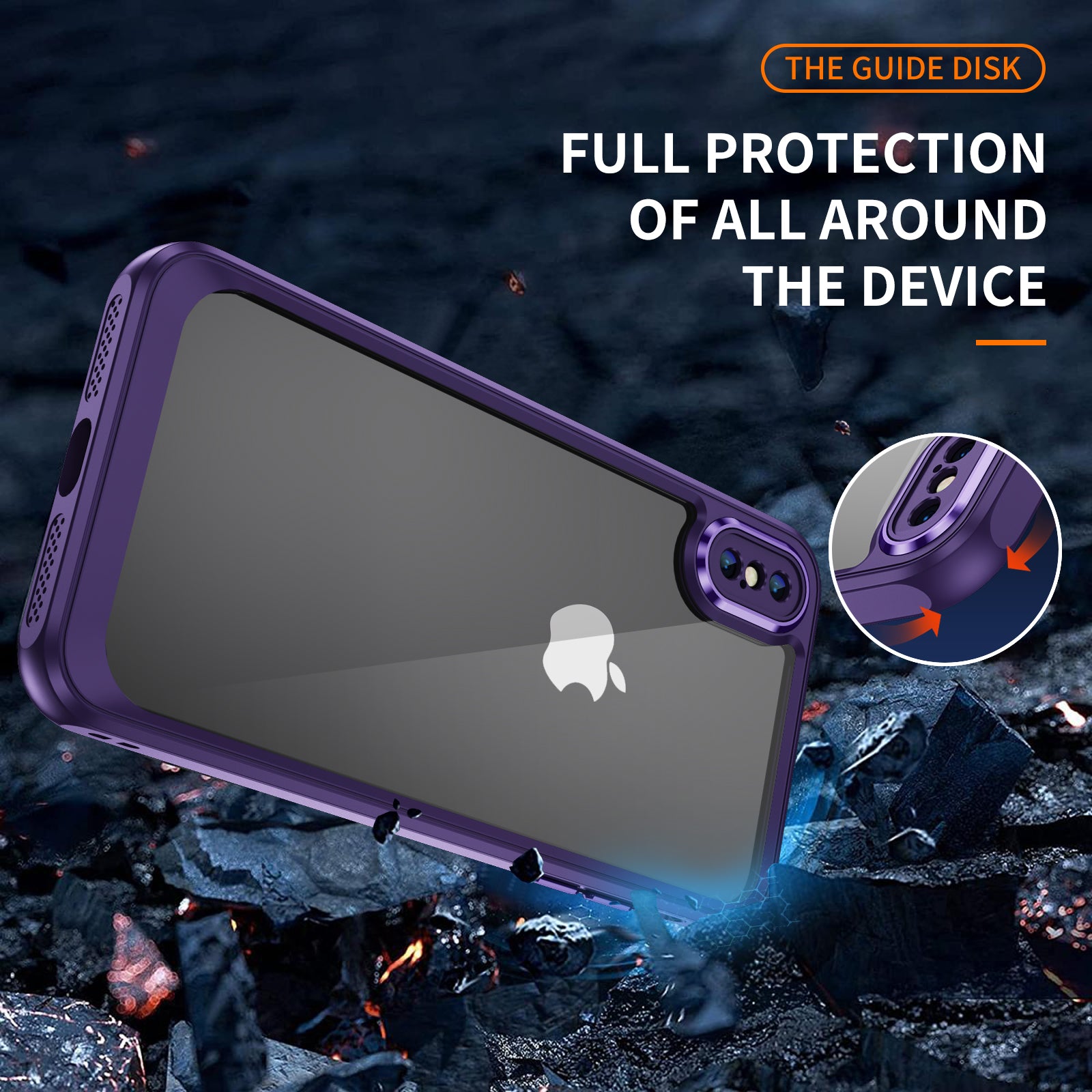 For iPhone X XS 5.8 inch Crystal Clear Phone Case Shock Absorption TPU+Acrylic Back Cover For iPhone X XS 5.8 inch Crystal Clear Phone Case Shock Absorption TPU+Acrylic Back Cover